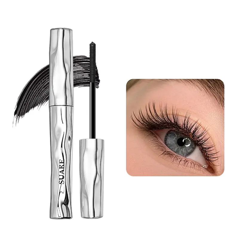Silver Color Fanning Volumizing Fluffy Lashes Mascara, Long-Lasting and Voluminous Effect, Ideal for Daily Use, Enhances Natural Makeup, Easy to Apply