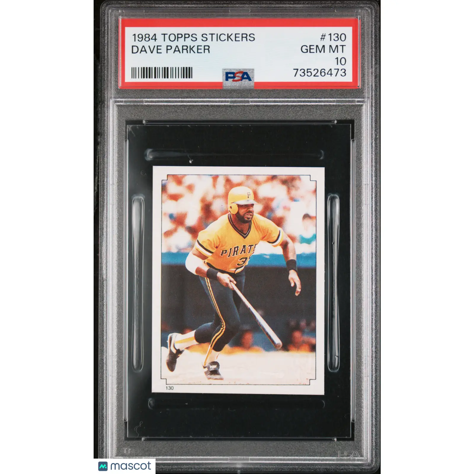 Dave Parker PSA 1984 Topps Stickers Baseball #130 10 73526473
