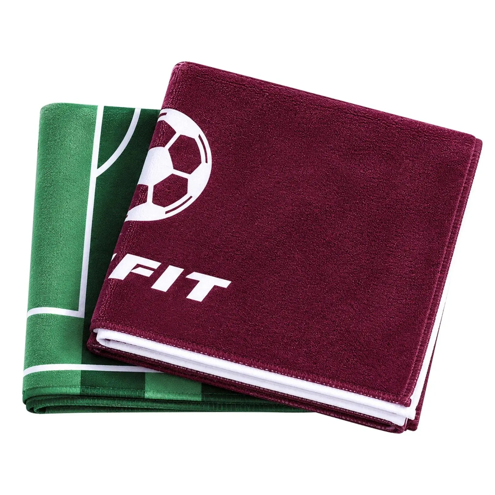 RITFIT Soft Super Absorbent Microfiber Sports Towel - 80x40cm, Pink/Gray, Ideal for Gym, Fitness Training, Microfiber Towels, Super Absorbent Towel