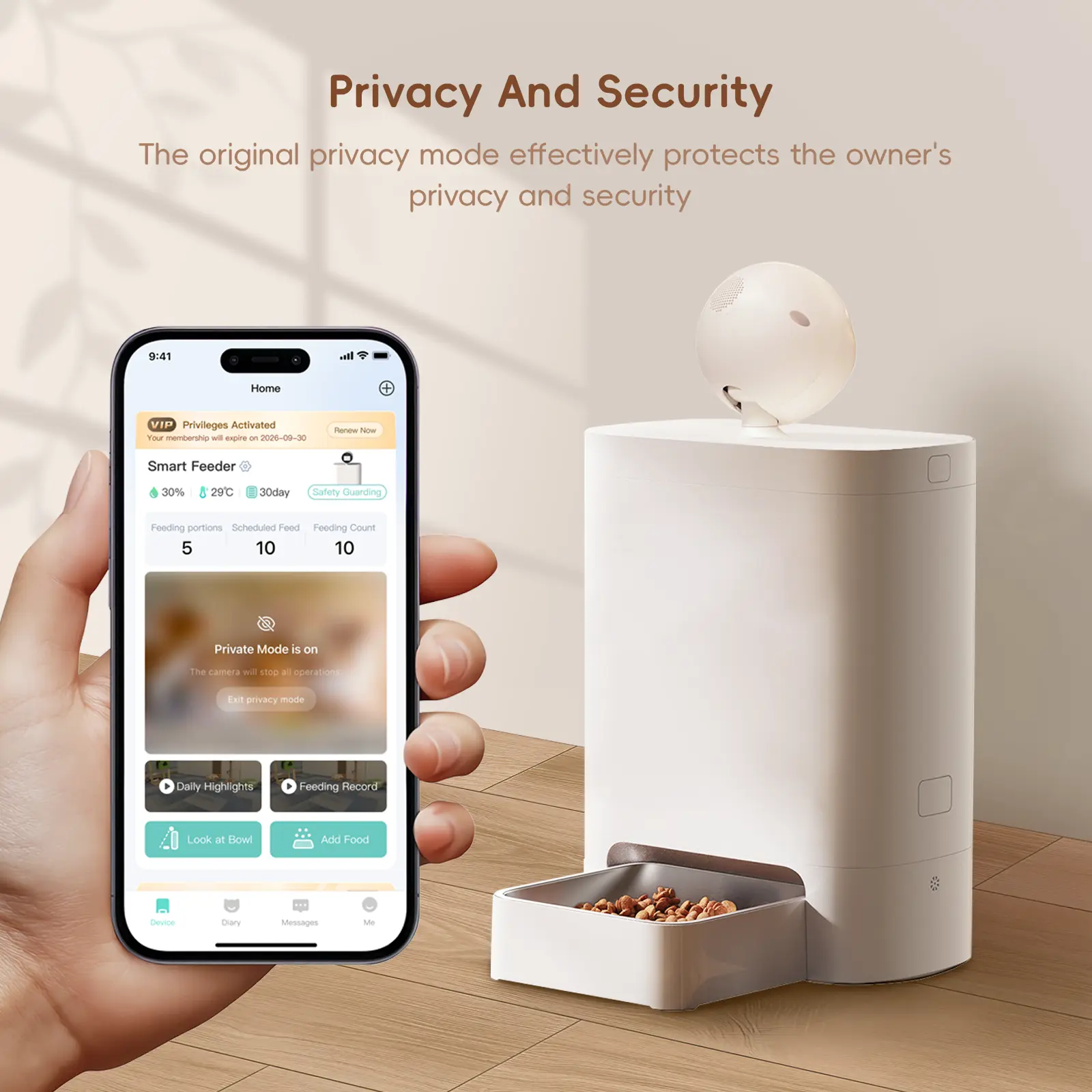 Automatic Cat Feeder with Camera 360°, 2k HD Video Night Vision, AI-Powered for Auto Pet Tracking, 5G/2.4G Wi-Fi & 2-Way Audio, Smart APP Control, Low Food Alert, 5.5L Timed Pet Feeder