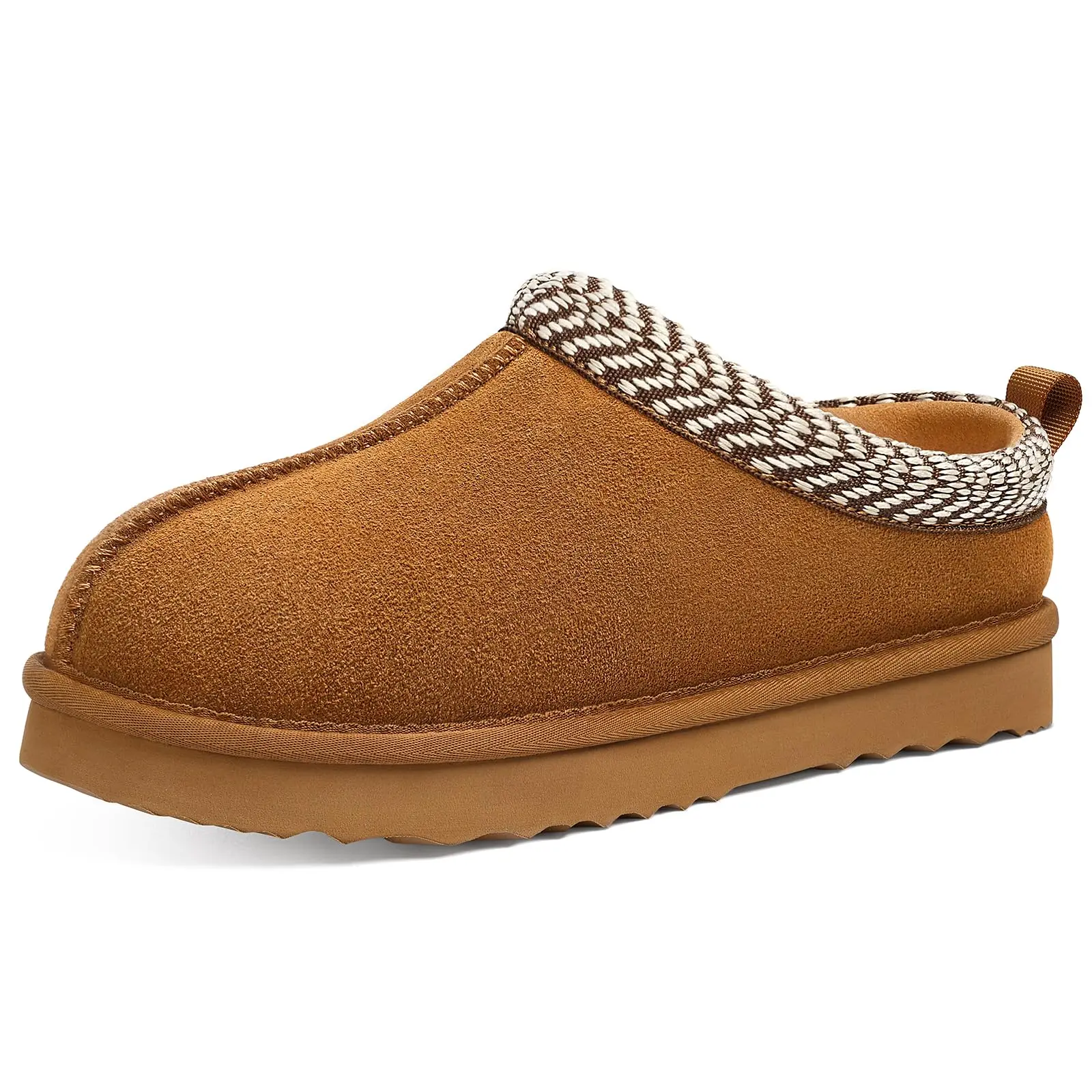 Eyriphy Genuine Suede Slippers for Women Fuzzy Memory Foam House Shoes Winter Warm Mini Boots Indoor and Outdoor