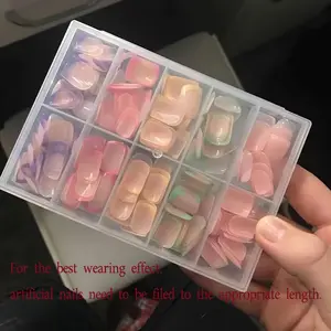 Neon Rainbow French Nail Tips, 240Pcs Short Brighter Pastel French Tip Press on Beach  for Women, 5 Color Glossy Soft Gel  Nail Press Ons Fake False Nails Extensions for DIY Art,Press on  Women  Short ABS