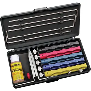 Lansky Deluxe 5-Stone Sharpening System Kitchen Knives