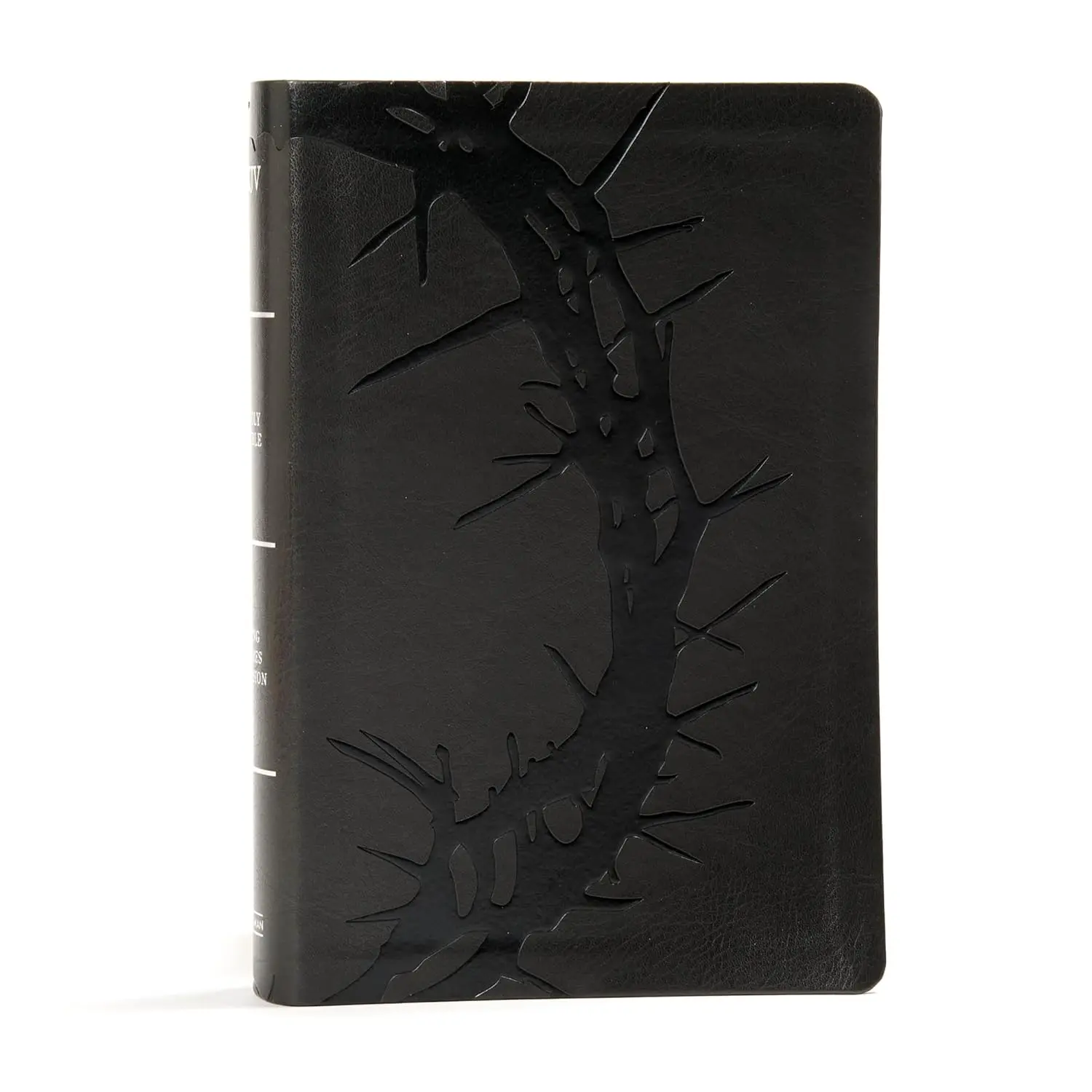 KJV Large Print Personal Size Reference Bible, Black Charcoal Leathertouch KJV Bible Crown of Thorns, KJV Holy Bible, Red Letter, Pure Cambridge Text, Presentation Page, Cross-References, Full-Color Maps Imitation Leather – Large Print, April 15, 2019