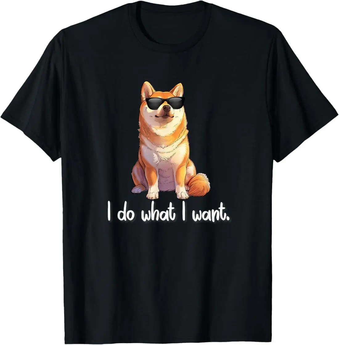 Men's Shiba Inu Theme Graphic Print T-Shirt - Short Sleeve Tops, Casual Wear, Standard Fit for Doge Meme Lovers