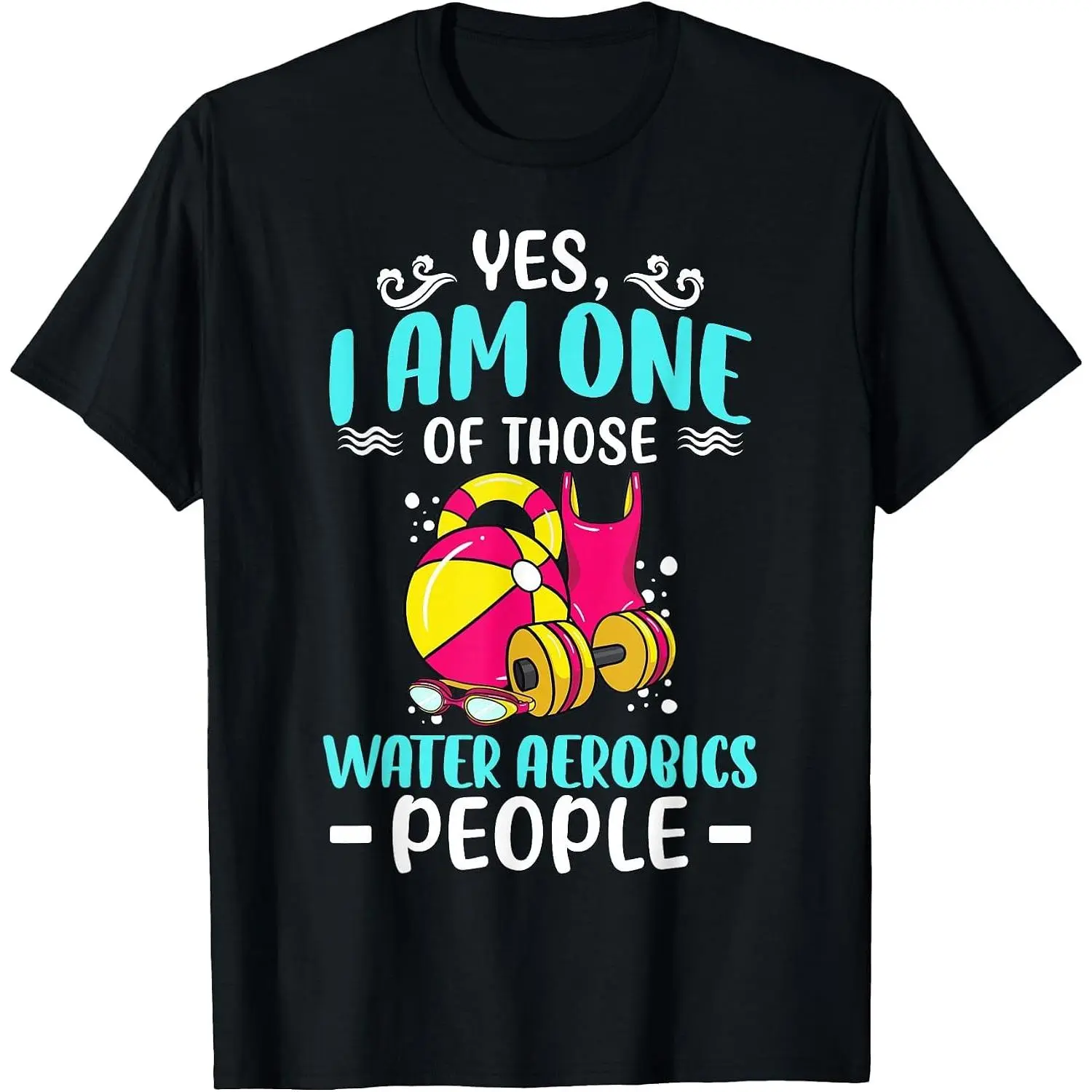 100%cotton Water Aerobics Swimming Pool Workout Exercise T-Shirt