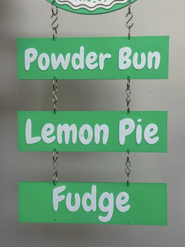 3d Printed Magnetic Vendor Market Booth Canopy Tent Sign Holder Hanging Business Logo Personalized Custom Double Sided Hanging Round Display