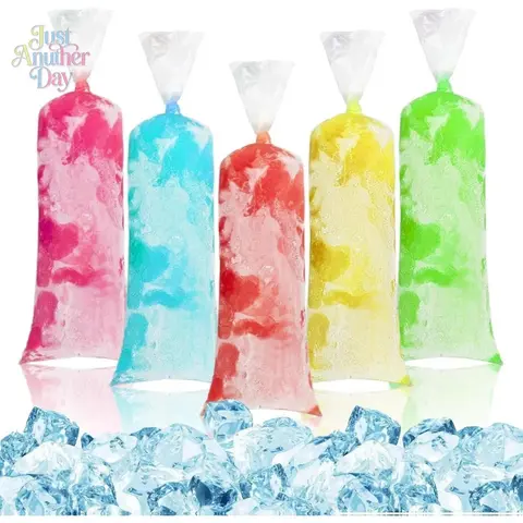 [New Deal] 100 Ice Candy Plastic Bags - Bolsas para bolis de hielo mexicanos Freeze Icepop Bags Popsicle Mold bolsas para helados caseros Popsicle Wrappers Yogurt Ice Cream Smoothie Mold Bag, Freezer Bag, Ice Cream Molds