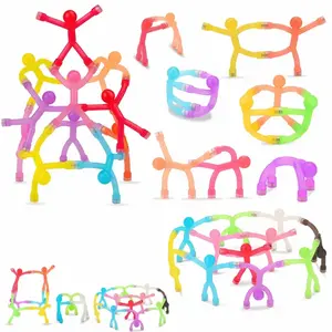 Creative magnetic decorations for refrigerators, whiteboards or offices, suitable for fun decoration. A 10-piece set of colorful children's Valentine's Day gift magnetic figures, flexible refrigerator magnets and entertainment toys.