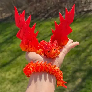 3D printed moving Dragon Movable Figurines Action Figure Model