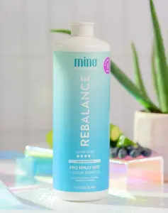 MineTan Aromatherapy Spray Tan Solution | Rebalance - Mood Enhancing Sunless Tanning For a Super Dark, Hydrated Skin Finish, Enriched w/ Refreshing Acai Berry, Cucumber, & Hyaluronic Acid, 33.8 Fl Oz