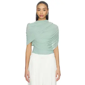Deme by Gabriella The Rose Top in Pale Teal