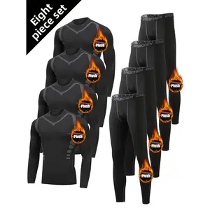 Men's Multi - piece Thermal Underwear Set: Delivers 24 - hour warmth retention, ideal for running, fitness, skiing and various outdoor sports. It serves as comfortable and skin - friendly gear for both winter and autumn wear.