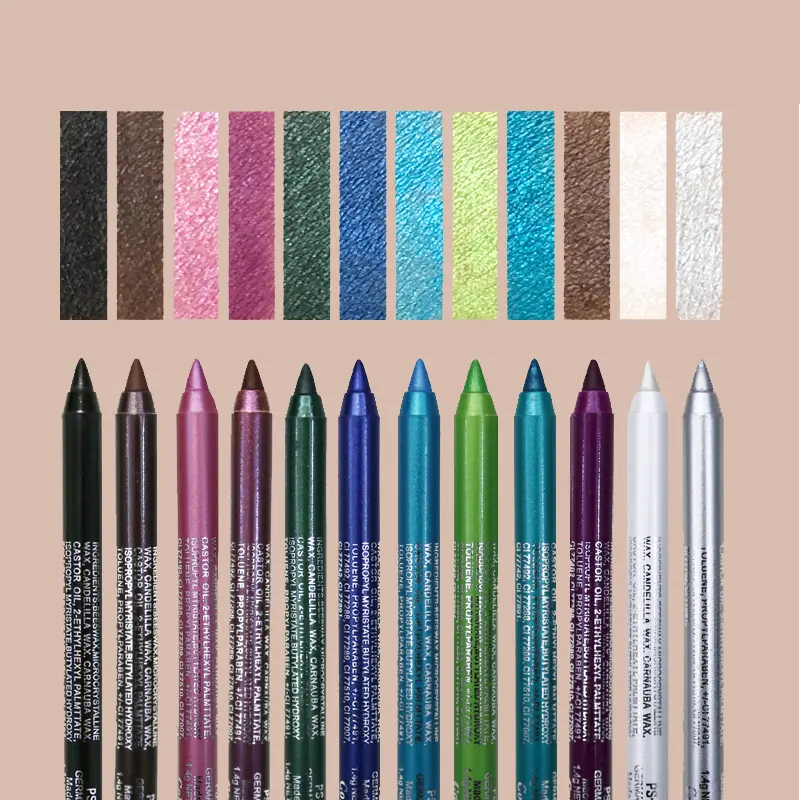 12-Colour Cosmetic Pencil Set - Smudge-Proof, Waterproof, Lightweight, Longwear Formula with Bold Neons, Glide Smoothly, Contains Neither Harmful Additives, Ideal for Eyeliner, Lipliner, Daily & Festival Makeup, Multi-Pack
