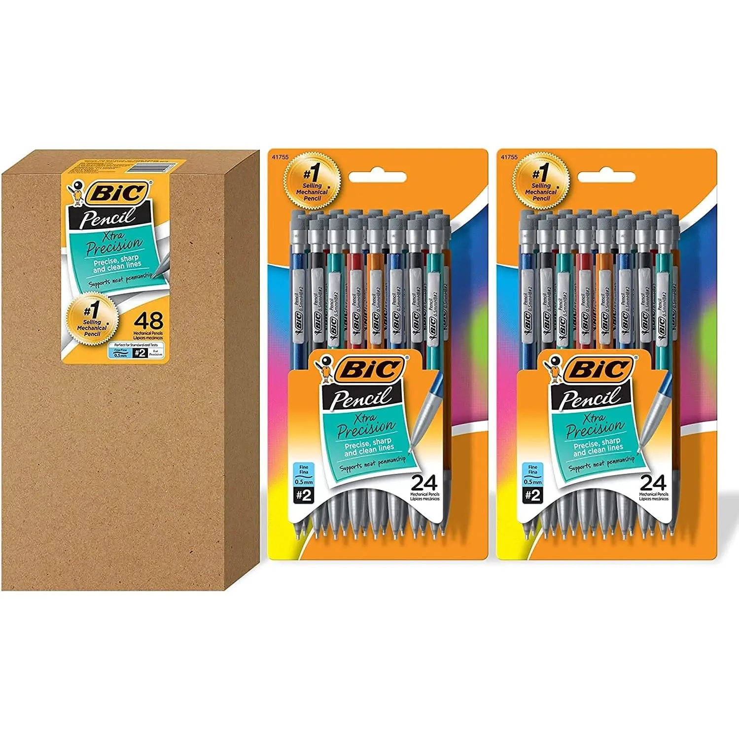 BIC Xtra-Precision Mechanical Pencil, Metallic Barrel, Fine Point (0.5Mm), 48-Count BIC Razors