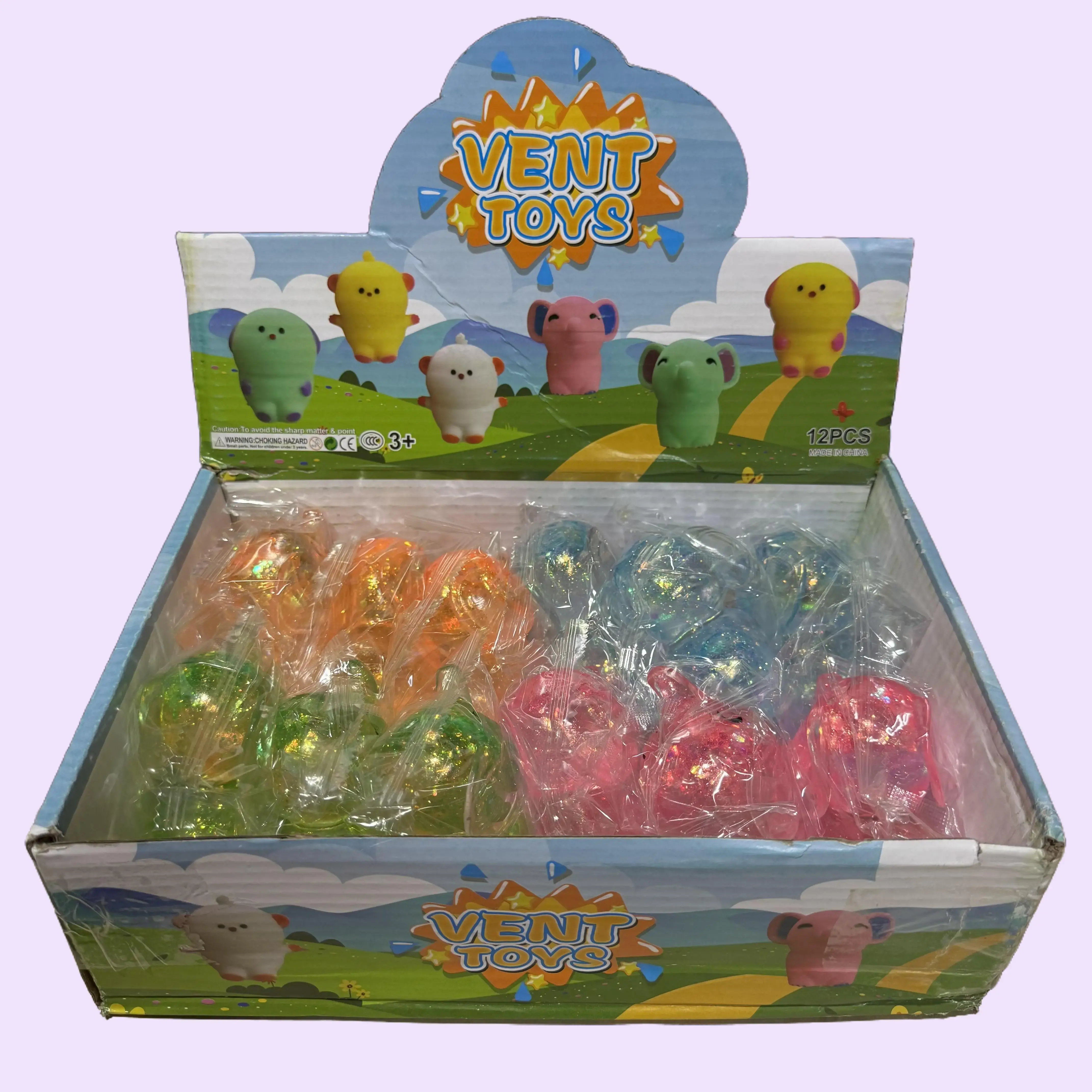 Cute Elephant Glitter Sugar Squishy Slow Rise Stress Relief Toy