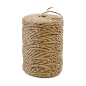 Natural Jute Twine 600 Feet, 2mm Thick Brown Twine String for Crafts Gift Wrapping Packing Gardening DIY Macrame Decor Strong Durable Cord