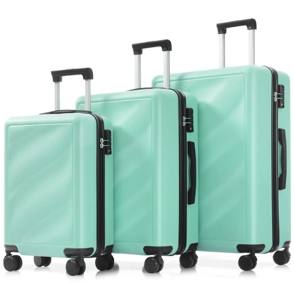 Luggage Set 3 Piece, Lightweight Durable ABS Suitcases with Spinner Wheels and TSA Lock, Carry-on & Checked Travel Luggage