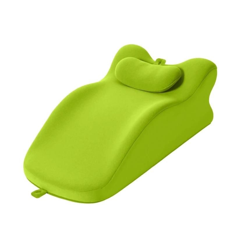 Overseas Stock Ergonomic Spinal Posture Support & Multi-Functional Bed Pillow Green