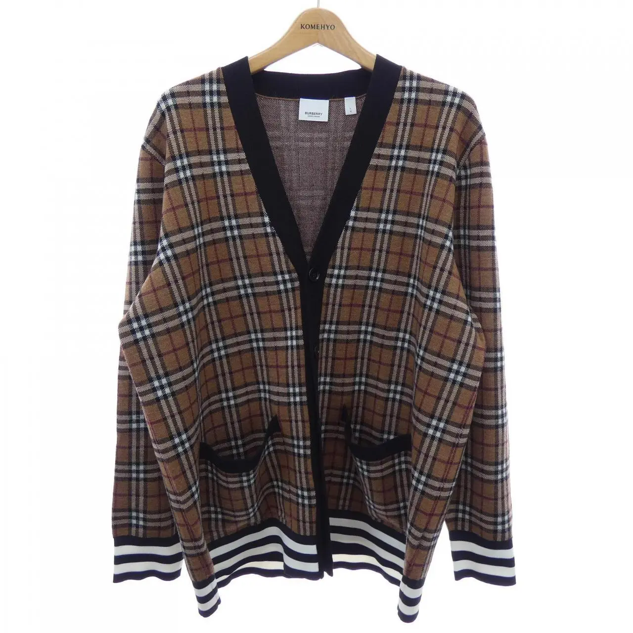 Pre-owned BURBERRY Others Small Leather Goods 8050766 Wool Cardigan