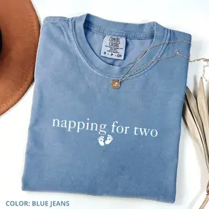 Comfort Colors Napping For Two Pregnancy Announcement Shirt, Pregnancy Gift, Pregnancy Shirt, Baby Shower Gift, Mom To Be Shirt, Mom Shirts Gift For Women