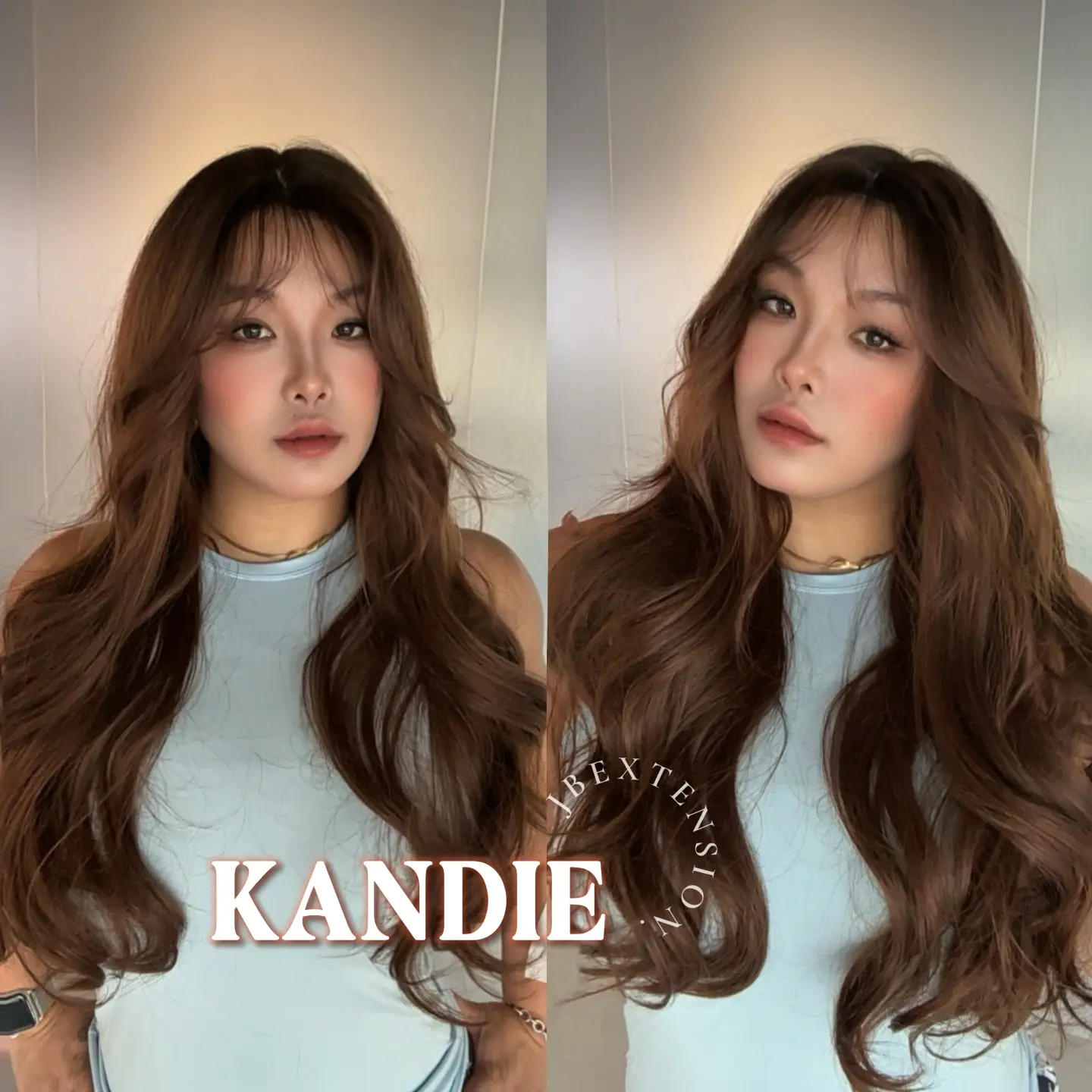 JBEXTENSION 28 Inches Curly Mocha with Dark Root Pre-Cut Frontlace Glueless Wig KANDIE