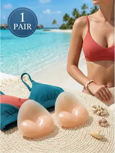 1. Invisible thick transparent breast pad for ladies, silicone breast pad, body padding, thick inner accessories for ladies' bikinis, base pad for breast enlargement, pad for large breasts to gather and compress breasts, to prevent outward expansion.