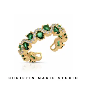 Crystal Crown Ring Gold