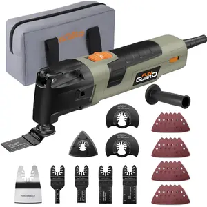 Oscillating Tool 300W, 6 Variable Speeds 22000 OPM Electric Corded Multi-tool with 3.5?Oscillation Angle, Quick Change  System,30pcs Accessories for , Sanding, Grinding, Scraping