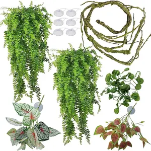 Reptile  for Bearded Dragon  Accessories, Terrarium  Artificial Decor for Snake Cage,   for Leopard Gecko Habitat, Lizard Chameleon Ball Pythons (Group BN)