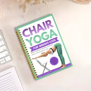 1pc 5.5x8.3in Chair Yoga for Weight Loss & Flexibility: 10-Minute Daily Practice Guide - Improve Posture, Relieve Pain, Balance & Strengthen Core, Chair Yoga Guide for Adults, Beginners & Seniors, Chair Yoga Notebook
