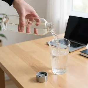 1 PCS 25OZ Aesthetic Glass Water Bottle with Protective Sleeve – Leakproof, Eco-Friendly, Perfect for Gym & Daily Hydration