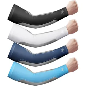 4 Pair Arm Sleeves UV Cooling Sun Protection Arm Sleeves  Compression for Men to Cover
