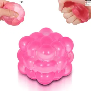 Ice Cube Squishy Fidget Toy, 1.96 in Stress Ball, Soft Textured Sensory Toy, Anxiety Relief, Improve Focus, for Adults and Kids
