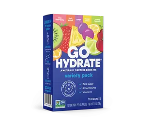 GoHydrate Low Sodium Electrolyte Mix Variety Box - 10 Pack
