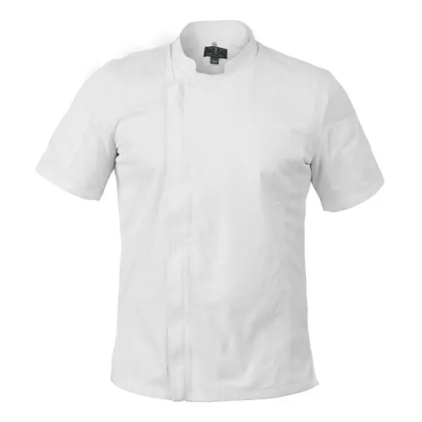 Chef Code | Cool Breeze Zip Front Chef Coat | Short Sleeve Men's Service Uniform Jacket