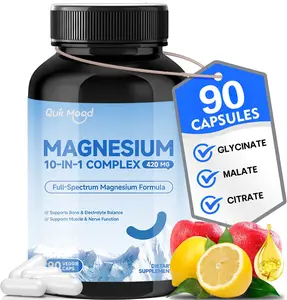 Quit Mood Magnesium 10-in-1 Complex | 420mg High Absorption for Sleep, Stress Relief & Muscle Recovery