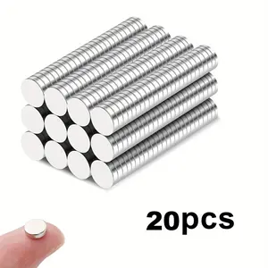 20pcs Strong Silver Color Magnetic Tiles, Magnetic Attachments, Multifunctional Magnet, Universal Design for Fridge, Whiteboard, Glass, Metal Surfaces, Home Office Kitchen Bathroom Essentials, Magnetic Item