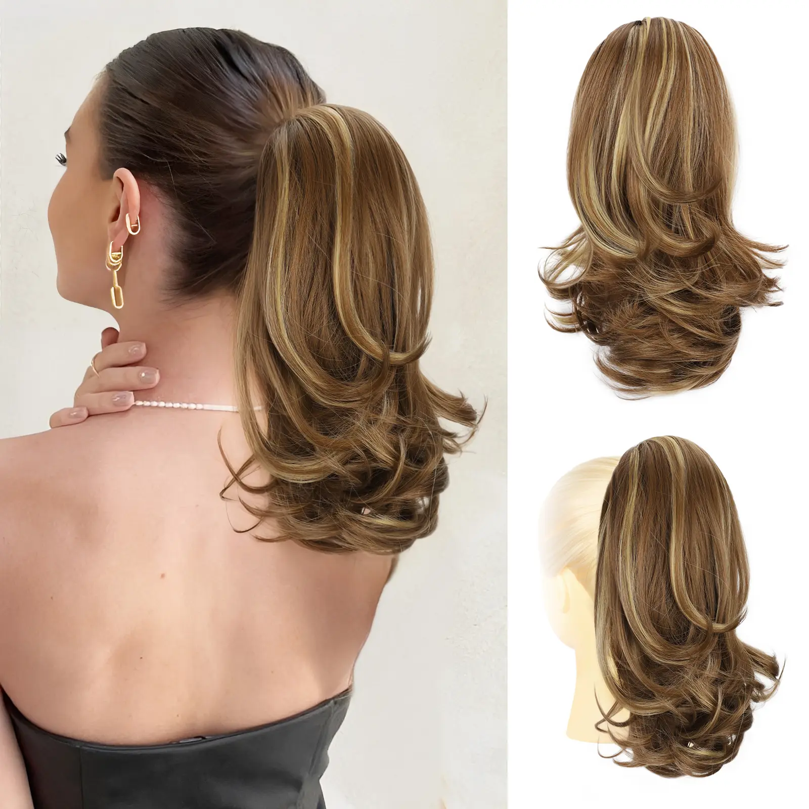 Light Brown With Blonde Highlights