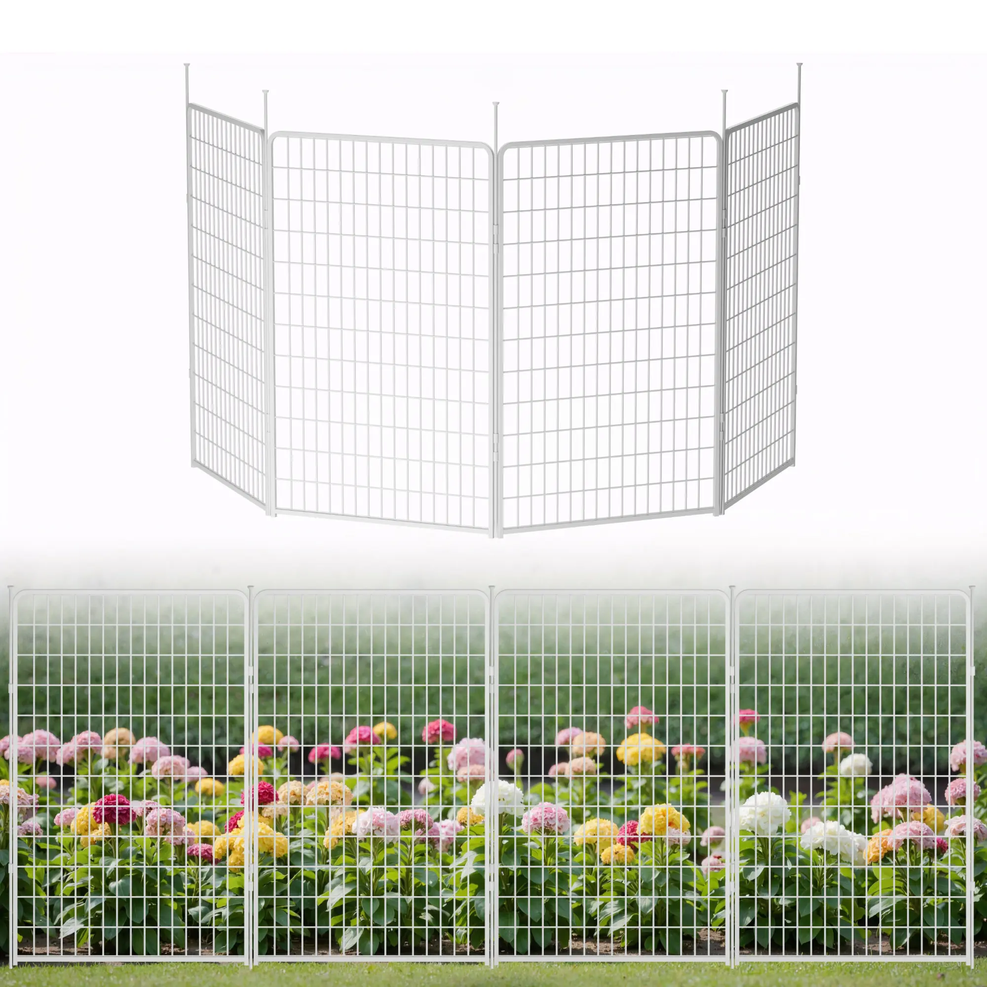 50 in(H) x 10.2 ft(L) 4 Panels no Gate