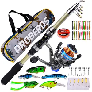 5.9ft Fishing Rod and Reel Combos Carbon Fiber Telescopic Fishing Pole with Reel Combo Sea Saltwater Freshwater Kit Fishing Rod Kit