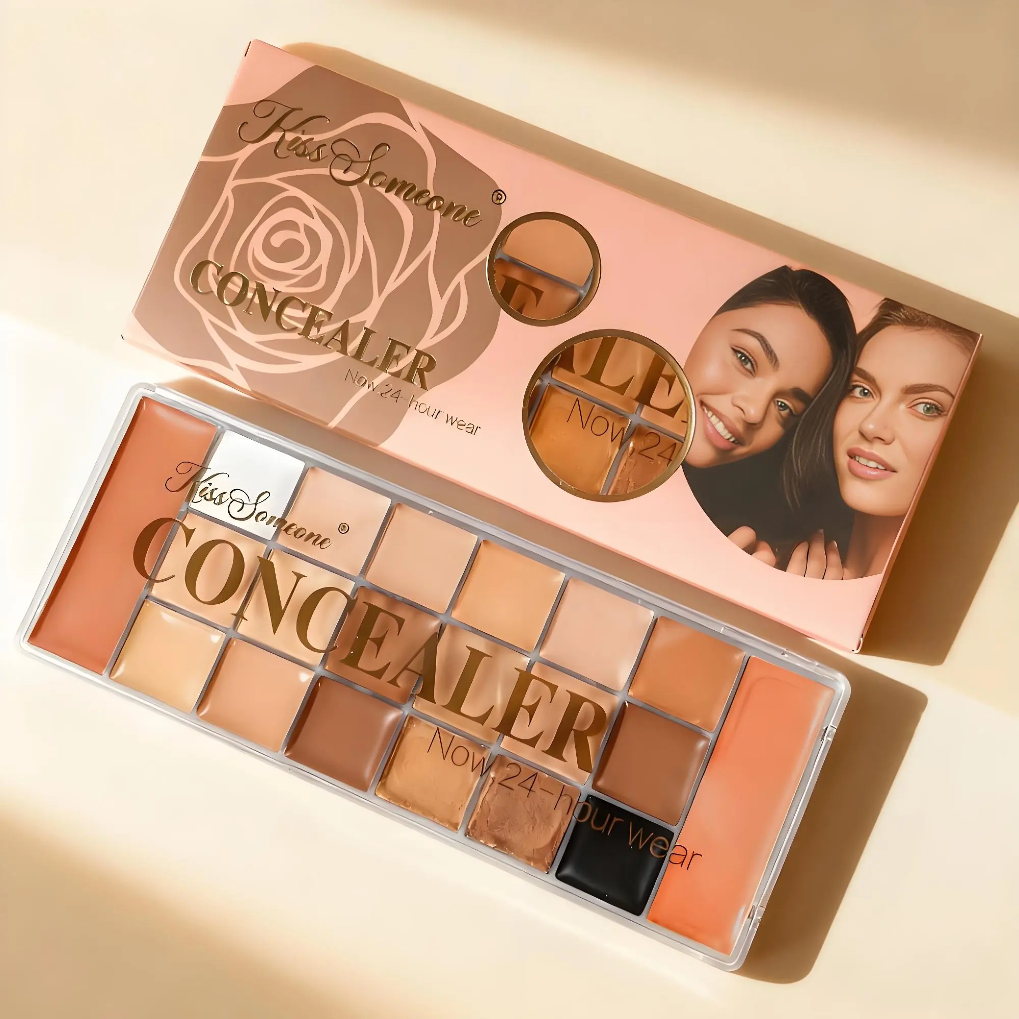 Multicolor Concealer Palette - Full Coverage Color Corrector Cosmetic Kit, Smooth, Longwear, Waterproof 24H Cream for Dark Circles, Acne, Blemishes, Contour & Highlight, All Skin Tones, Beginners, Storage, Beeswax, Even Skin Tone, Natural Look, Adults