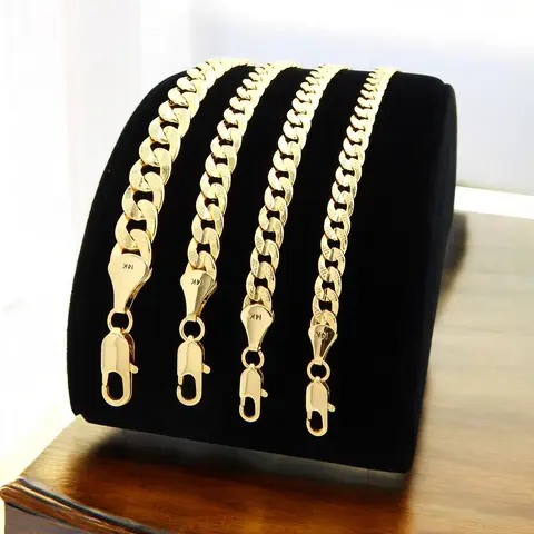 MaxBling81 AAA+ Premium Gold Brass Cuban Link Chain Necklace, Unisex 4mm-10mm Thick 20"-30" Length Jewelry, 5mm Option, Gold-Plated Metal Coating, Hip Hop Daily Wear Fashion Accessory, Chains