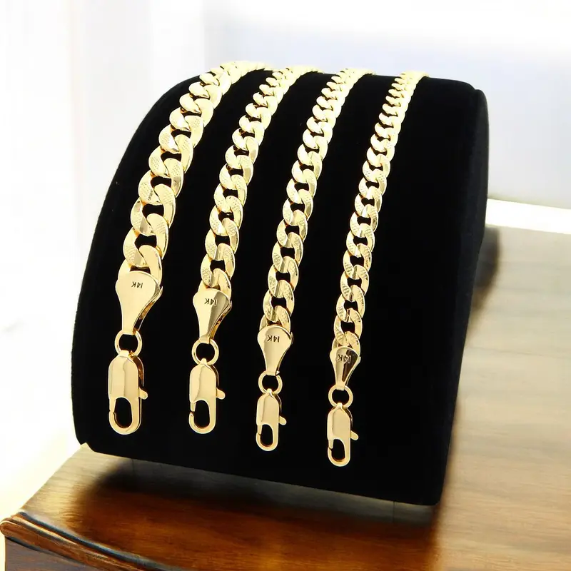 MaxBling81 AAA+ Premium Gold Brass Cuban Link Chain Necklace, Unisex 4mm-10mm Thick 20"-30" Length Jewelry, 5mm Option, Gold-Plated Metal Coating, Hip Hop Daily Wear Fashion Accessory, Chains