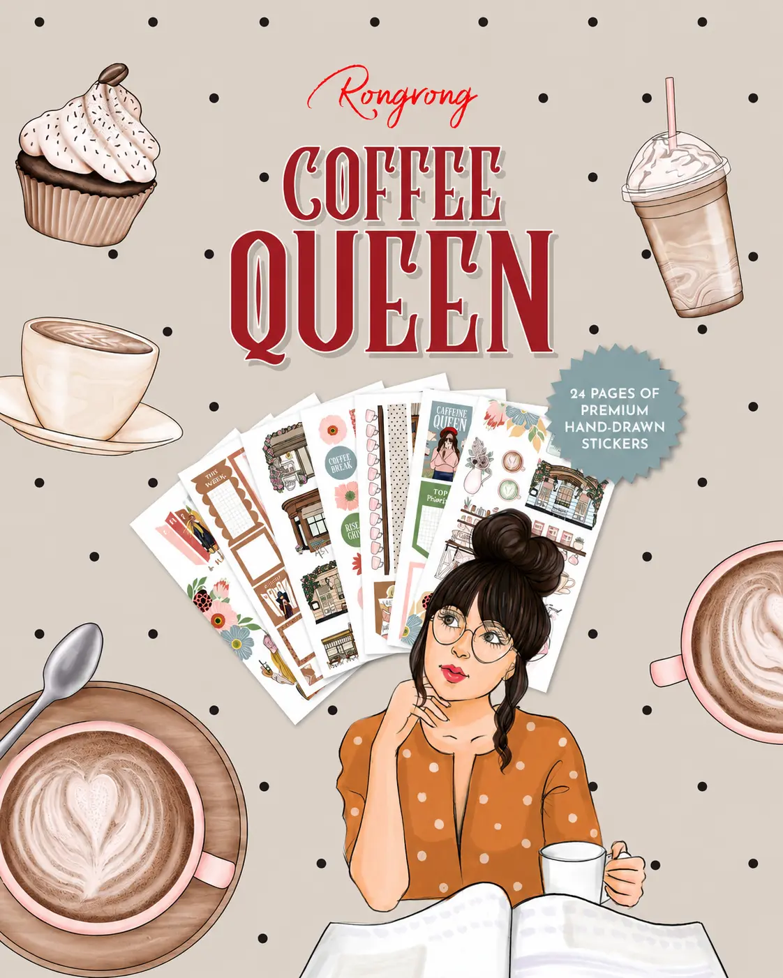 Coffee-Themed Planner Sticker Book for Journals, Planners & Scrapbooking