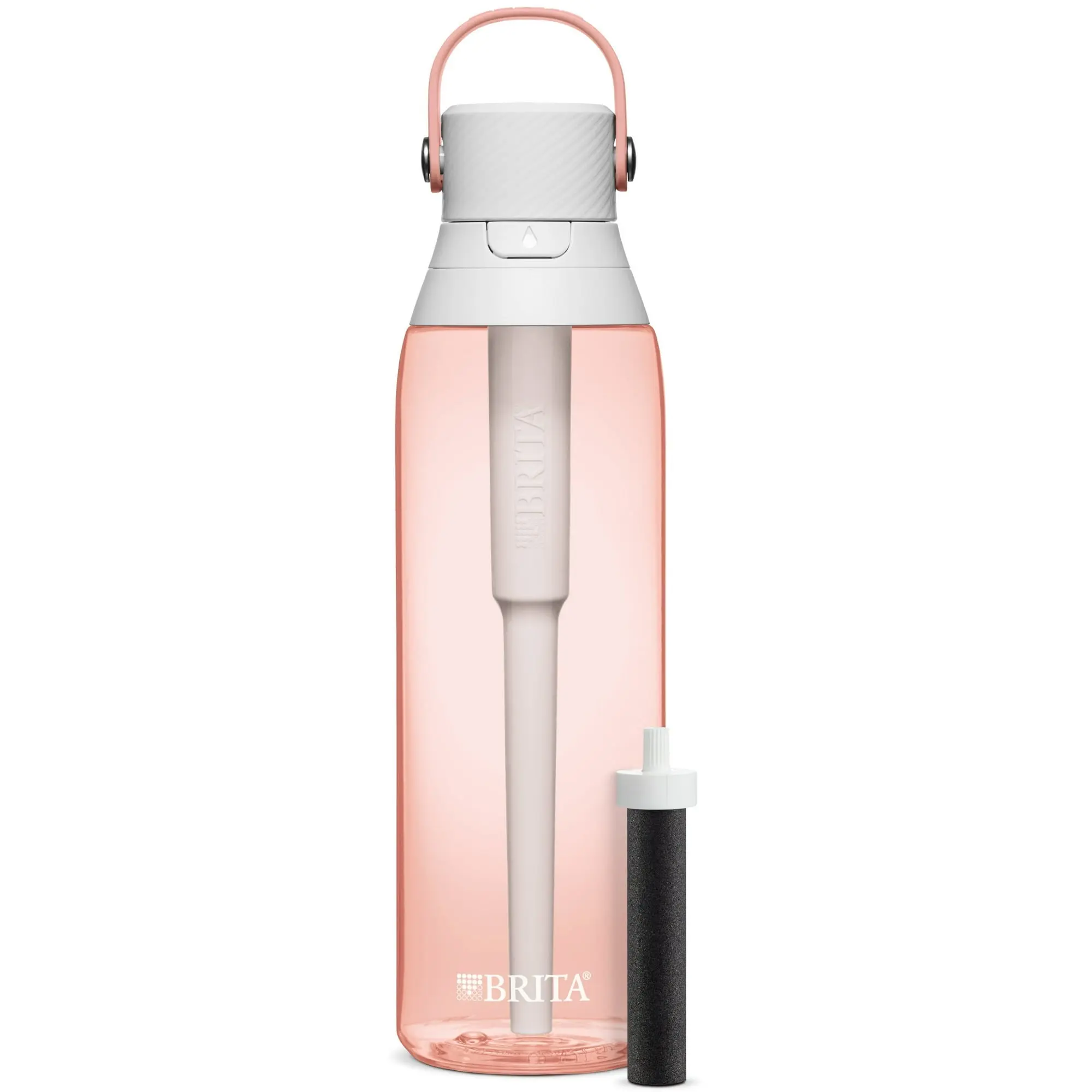 Brita 26oz Blush Pink Premium Leak Proof Filtered Water Bottle with Straw