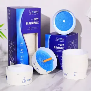 Disposable Ashtray 25-Pack, Portable & Eco-Friendly Paper Ashtrays with Deodorizing Smokeless Gel, for Indoor Outdoor Use, Travel, Car Cup Holder, Partie and Camping