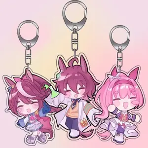 UMA MUSUME Pretty Derby Oguri Cap Rice Shower Anime Acrylic Keychain, Umamusume Acrylic Charms Kawaii, Cute Keyring Accessory, Fun Charm For Backpack Or Purse | High Quality and Customer Favorite Items