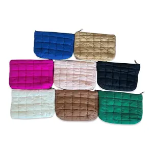 Waterproof Nylon Puffer Storage Pouch, Portable Travel Makeup Bag for Cosmetics & Electronic Accessories-MM1