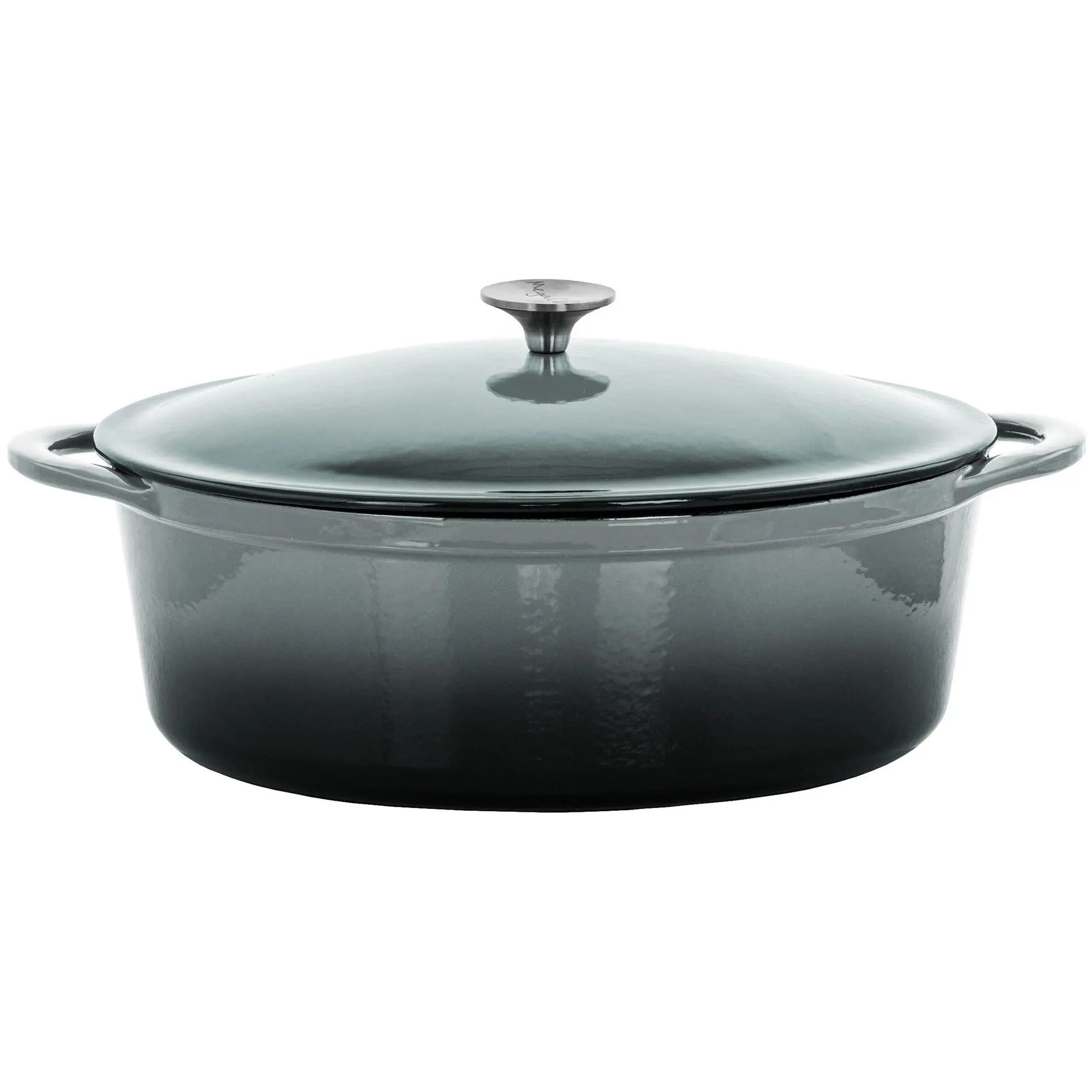 MegaChef 7 Quart Oval Enameled Cast Iron Casser  ole Dish